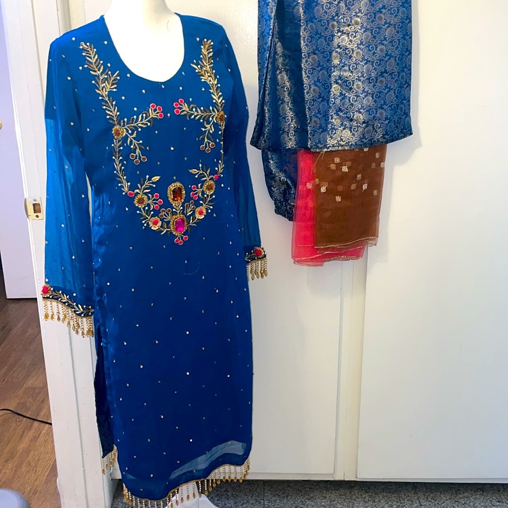 Traditional Pakistani Embroidered wedding/eid outfit